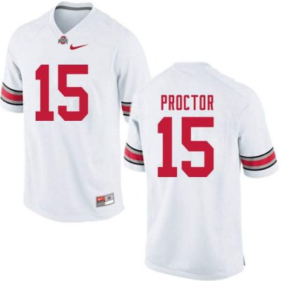 NCAA Ohio State Buckeyes Men's #15 Josh Proctor White Nike Football College Jersey QJI4445VP